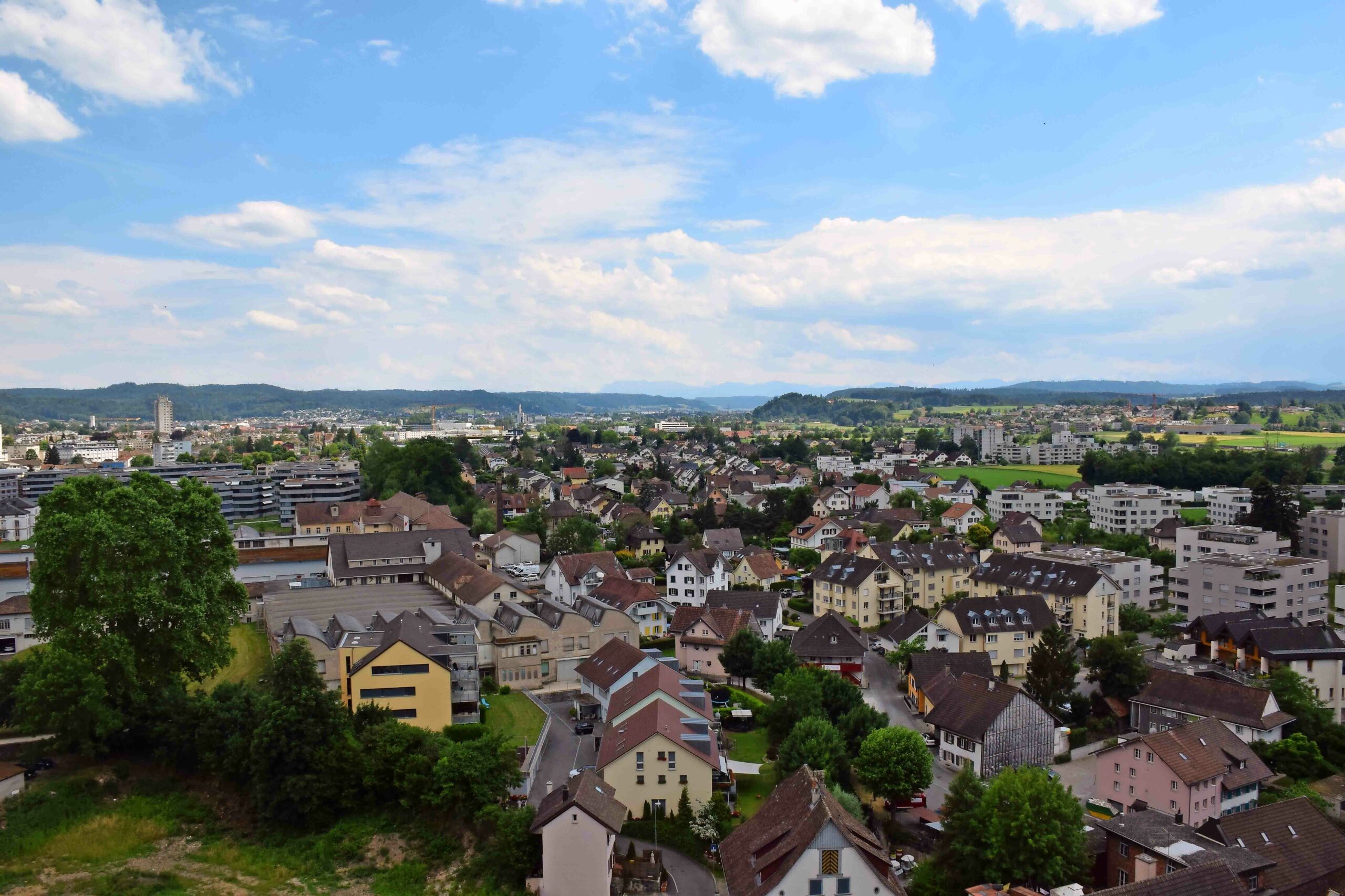 Die Aussicht von der Festung Aarburg