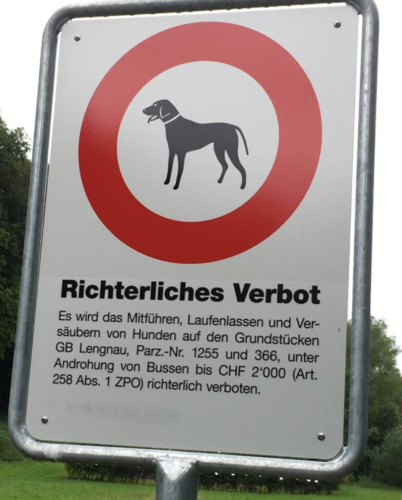 Hundeverbot