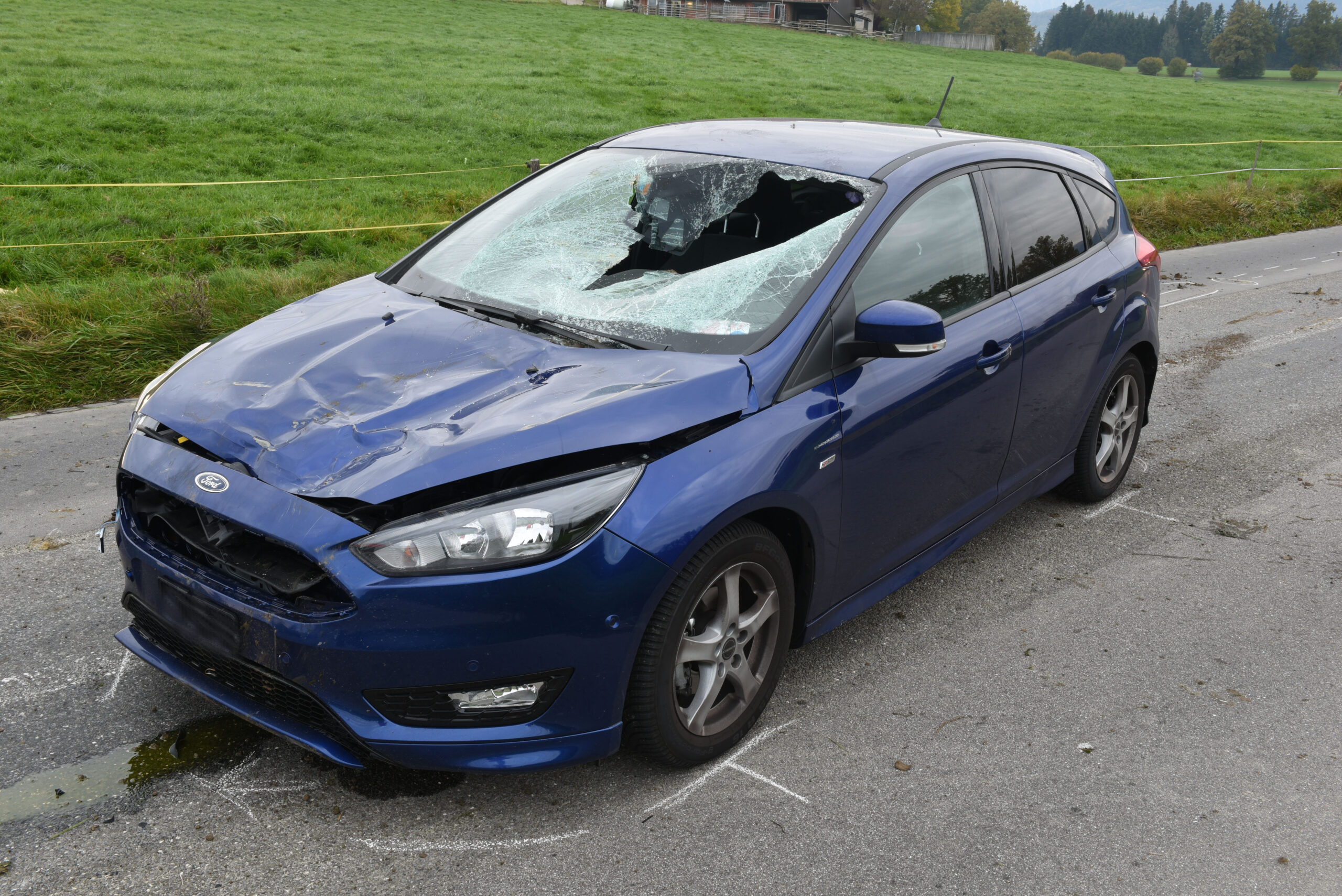 Neuenkirch Malters, Hellbühlstrasse. (Bild: Luzerner Polizei)