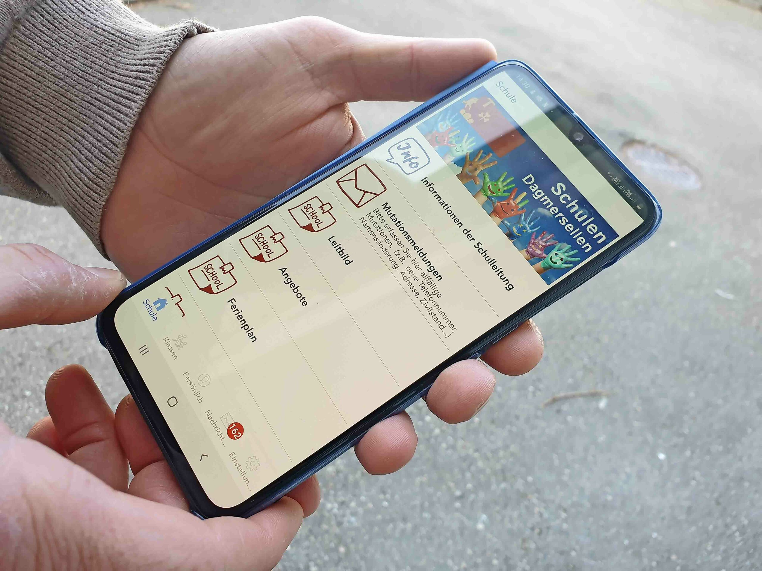 So sieht die Benützeroberfläche der neuen Schul-App aus.