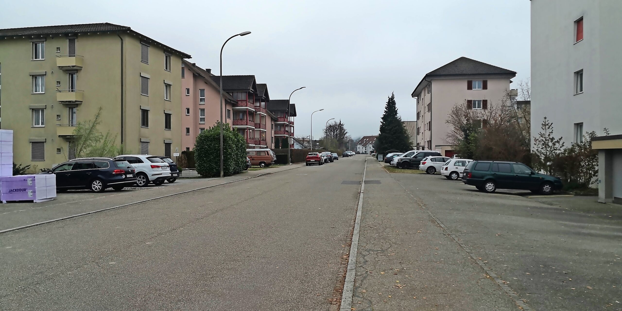Obere Mühlemattstrasse in Zofingen, Sicht Richtung Süden.
