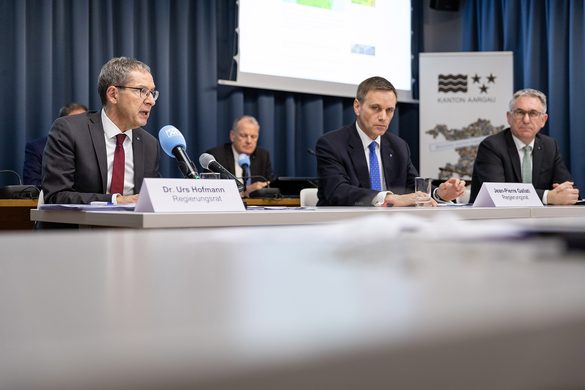 Pressekonferenz zur Corona Lage im Aargau
